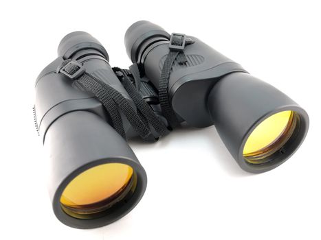 Binoculars over white