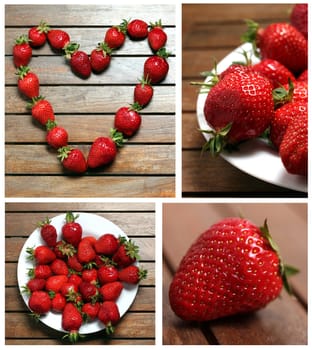 strawberries  collage
