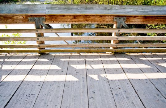 Wood bridge in Washington Park Arboretum