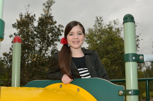 Young girl in the playground