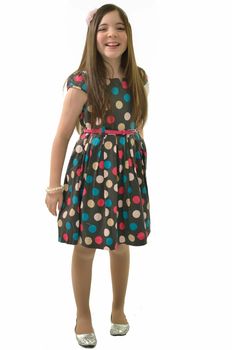 Young lady in her polka dot dress