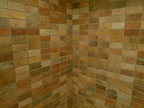 Beige and brown wall tiles 