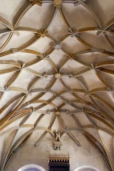 Gothic vault at the Prague castle.
