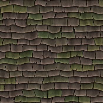 High quality seamless old roof shingles background