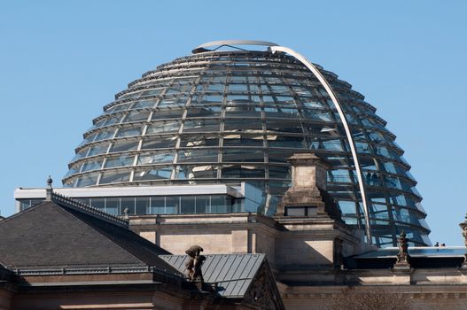 Dome on top of the Reichstag building in Berlin, Germany