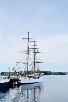 Tall ship at pier  Oslo Fjord Norway