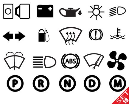 Car part icon set 15. Vector Illustration EPS8.