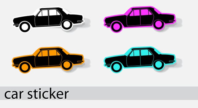 Car stiker icons. Design elements. Vector illustration EPS 10.