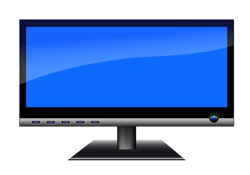A 3d LCD Monitor. Clean blue display.