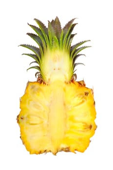 fresh slice pineapple isolated on white background