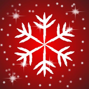 vector illustration of snow flakes & holiday background