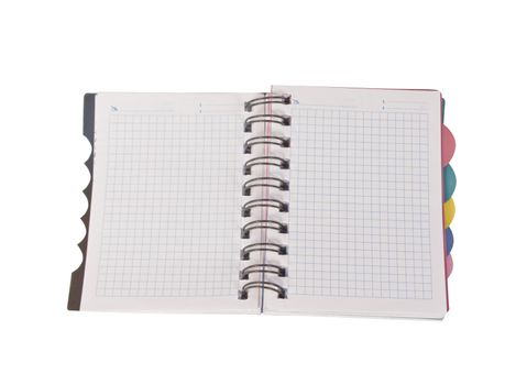 Open notebook. It is isolated on a white background
