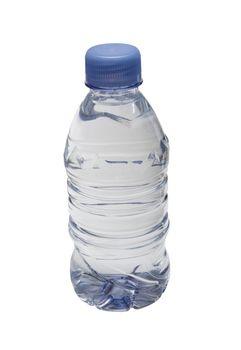 Plastic bottle of clean water. Isolated on white background