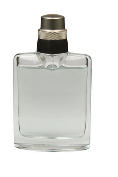 Bottle of perfume isolated over a white background.