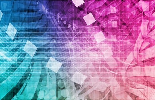 Digital Signal Technology Abstract as Pattern Art