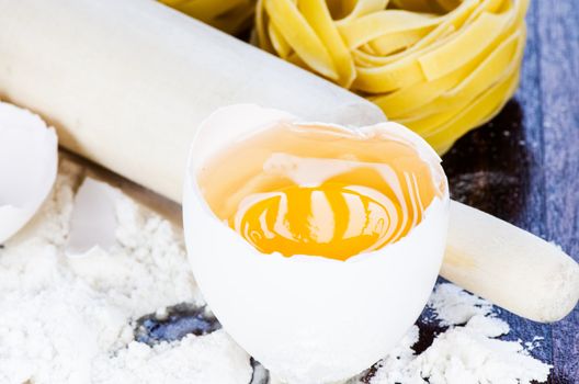 Ingredients for cooking pasta