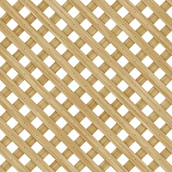 Seamless high quality high resolution wooden lattice on white background