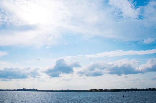 sky and Hudson river