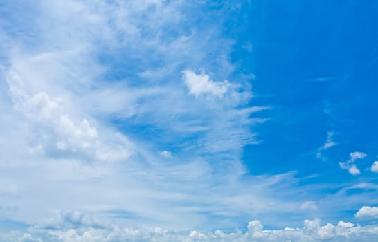 blue sky with cloud closeup