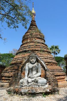 Historic buddhist tower in Myanmar