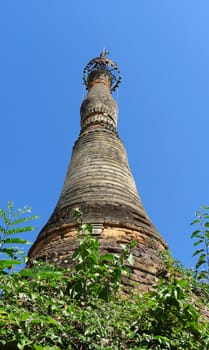 Historic buddhist tower in Myanmar