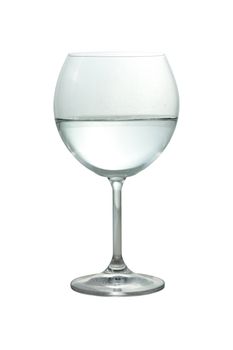 glass of mineral water cut and isolated