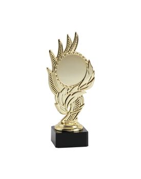 Gold trophy isolated on white background with clipping path