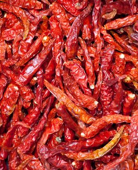 Dried red pepper background