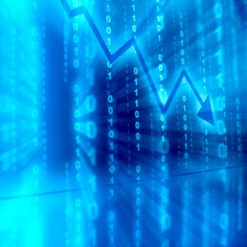 blue data space abstract financial background