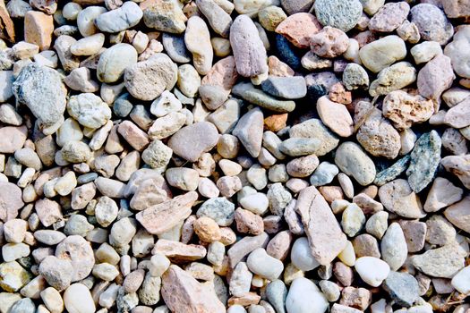 Round pebble stones background