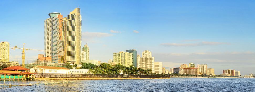 Metro Manila Bay at sunset. Philippines