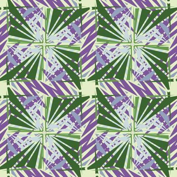 Seamless square green pinwheels in background wallpaper pattern