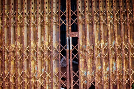 old metallic door rusty