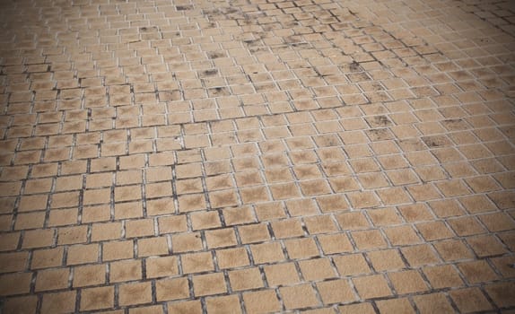 Brick pavement in a park