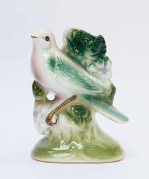 bird vase on the white background