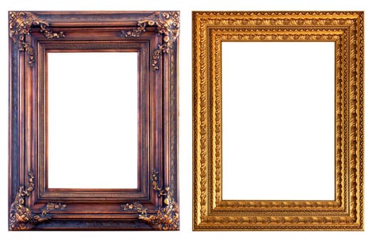 Yellow metal frame on a white background.