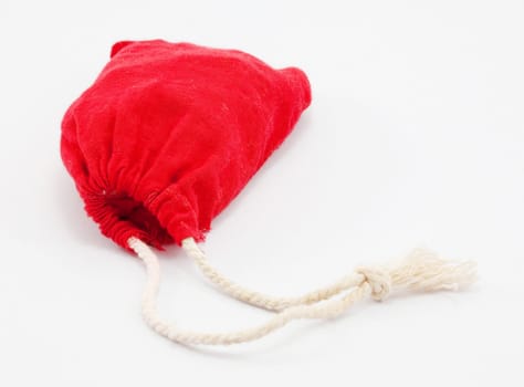 red bag on a white background