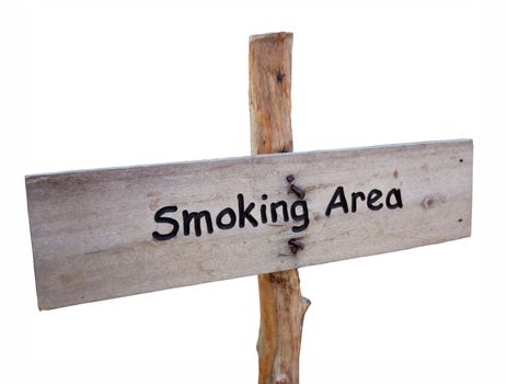 Smoke free zone wood board