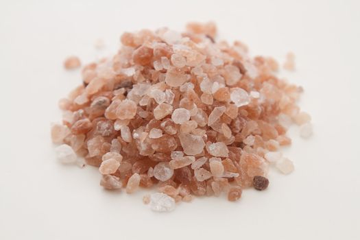 Pile of pink salt crystal