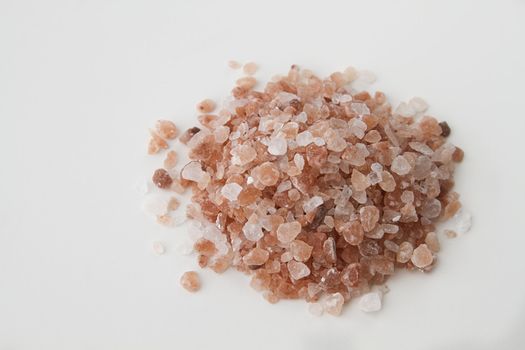 Pile of pink salt crystal
