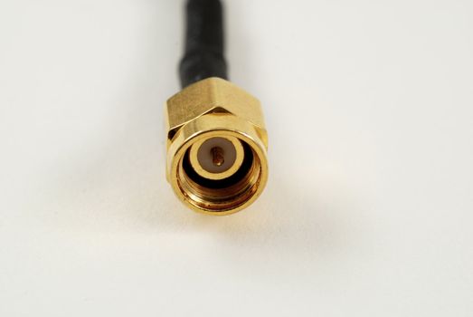 stock picture of a miniature coaxial cable connector