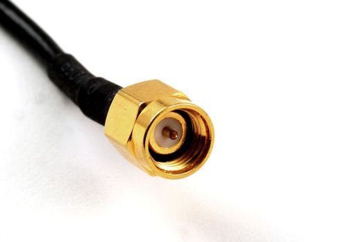 stock picture of a miniature coaxial cable connector