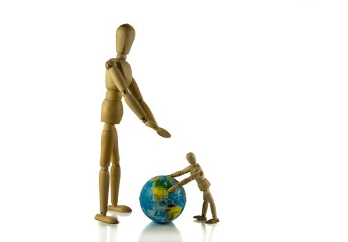 parent protect the boy that push the world