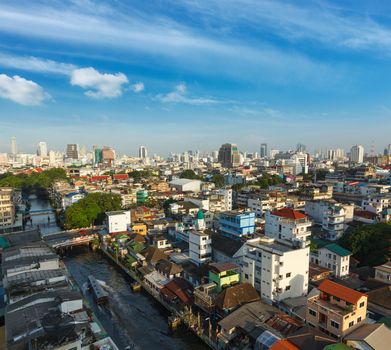 Bangkok aerial view . Thailand