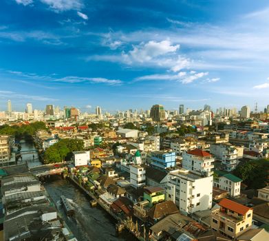 Bangkok aerial view . Thailand