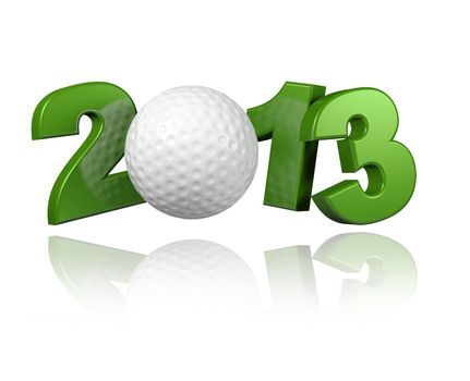 Golf 2013 with a White Background