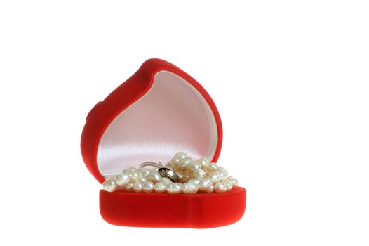 gift box with beads