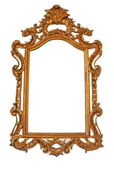 Yellow metal frame on a white background.