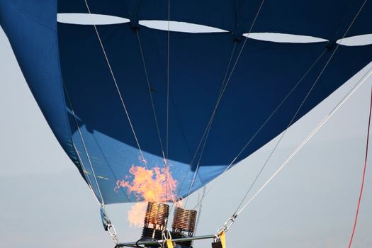 air balloon preparing for take-off at an air show