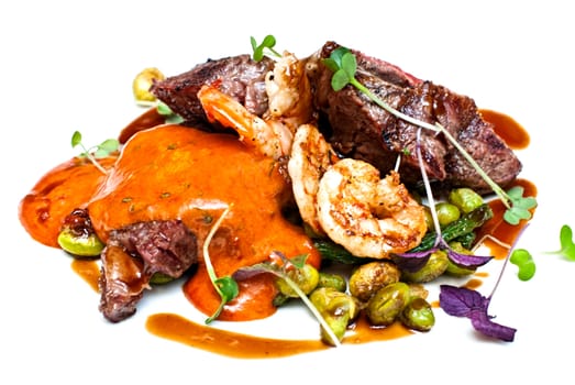 The main dish is shot in a Finnish restaurant.